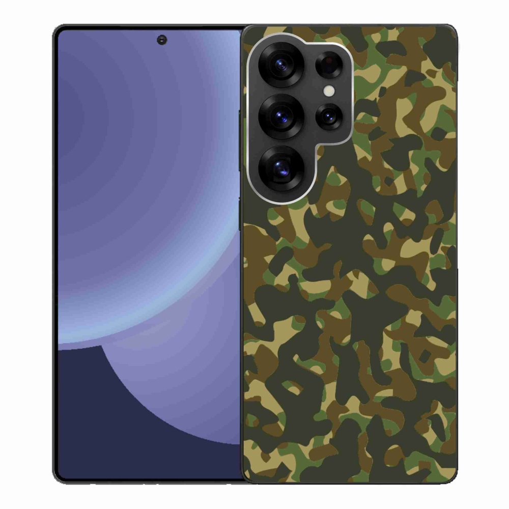Gélový kryt mmCase na Samsung Galaxy S25 Ultra - maskáčový vzor 1