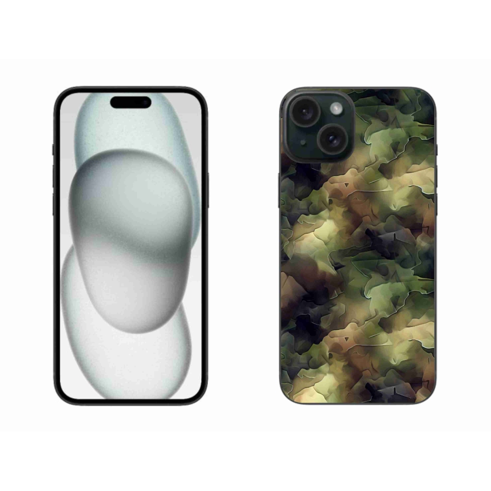 Gélový kryt mmCase na iPhone 15 Plus - maskáčový vzor 10