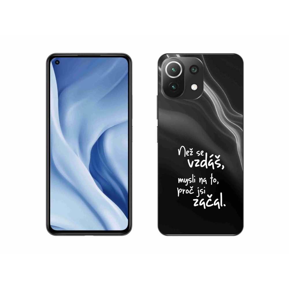 Gélový kryt mmCase na Xiaomi Mi 11 Lite 4G/5G - citát 2 čierne pozadie