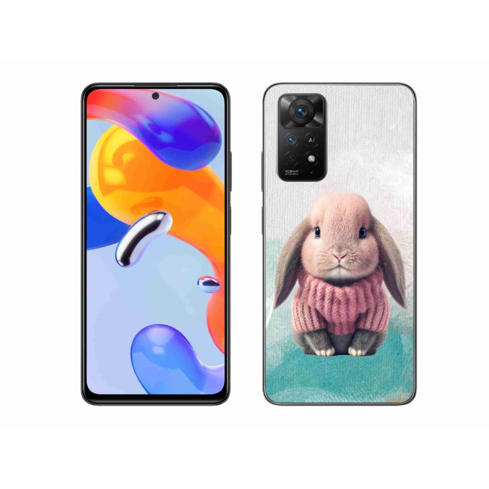 Gélový kryt mmCase na Xiaomi Redmi Note 11 Pro 4G/5G - zajačik vo svetri