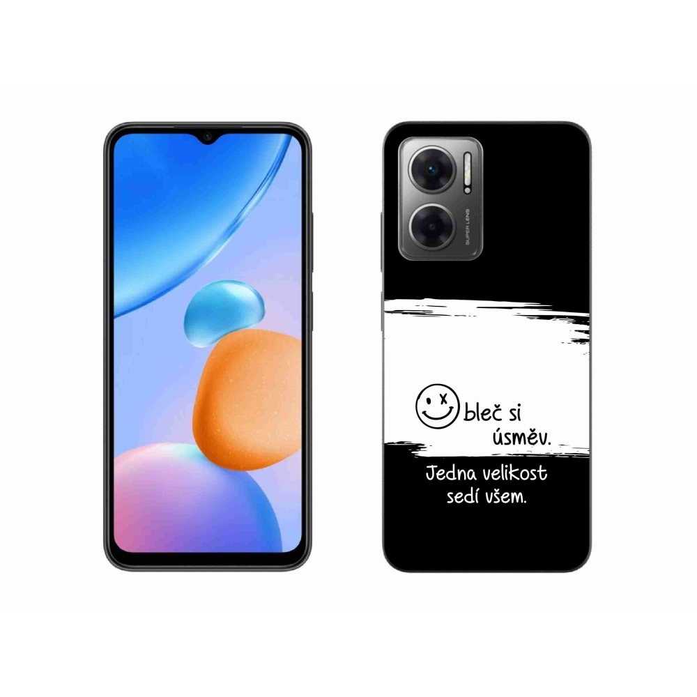 Gélový kryt mmCase na Xiaomi Redmi 10 5G - vtipný text 8 bieločierne pozadie