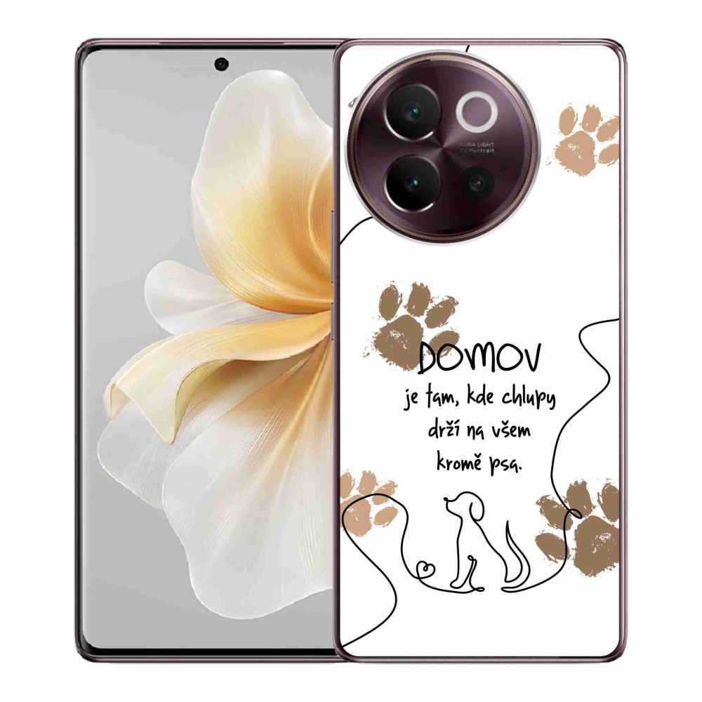 Gélový kryt mmCase na Vivo V40 Lite 5G - psí motív biele pozadie