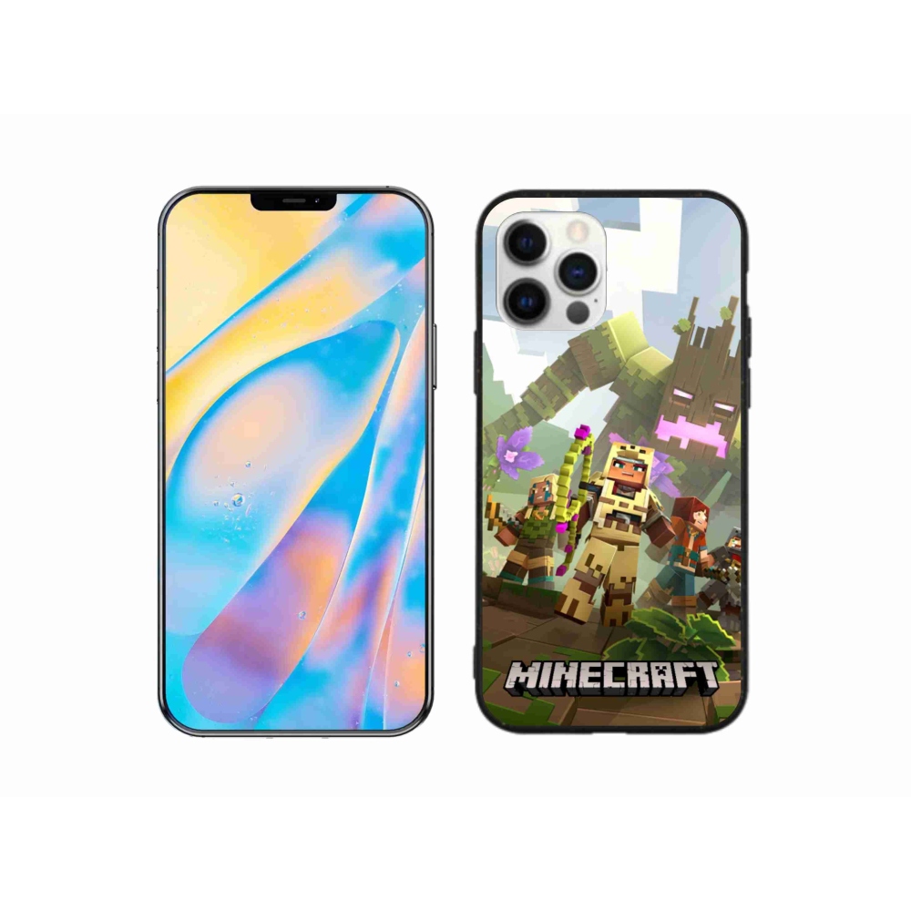 Gélový kryt mmCase na iPhone 12 - minecraft 1