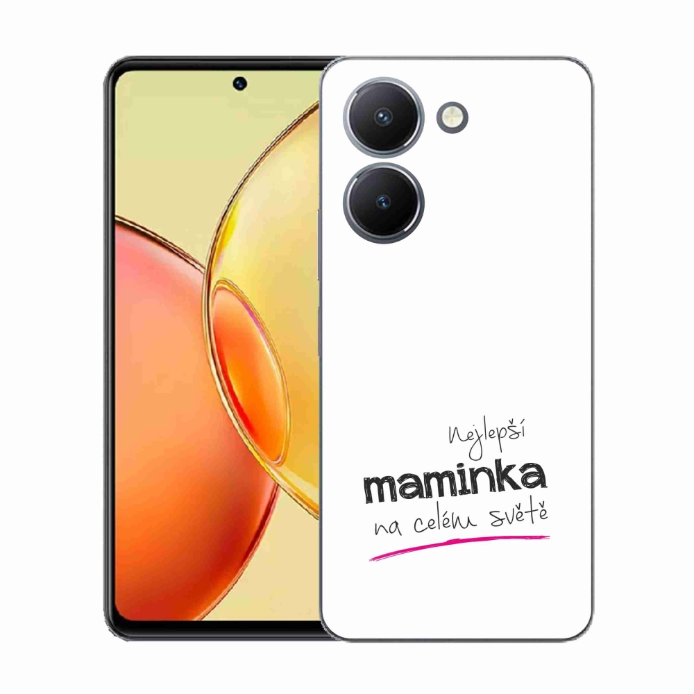 Gélový kryt mmCase na Vivo Y36 - najlepšia mamička 4 biele pozadie