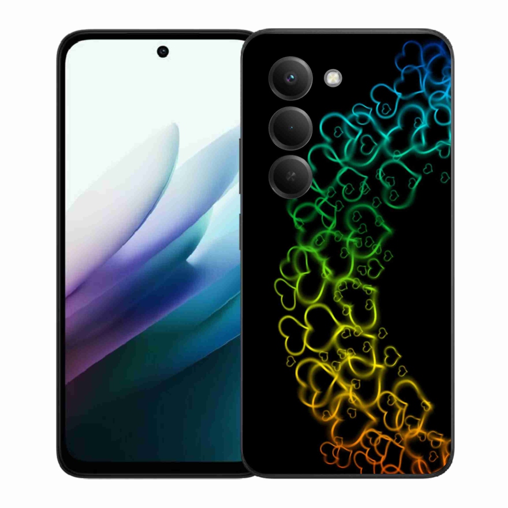 Gélový kryt mmCase na Xiaomi Redmi 15 4G/5G (171mm) - farebné srdiečka