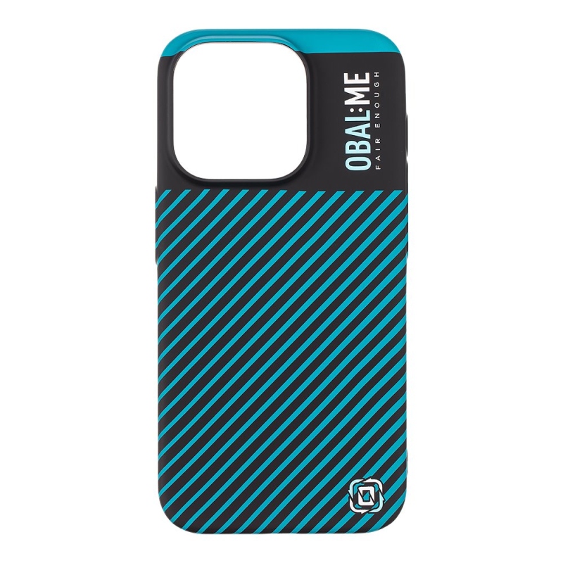 OBAL:ME Flossy Stripes Kryt pre Apple iPhone 15 Pro Black/Teal