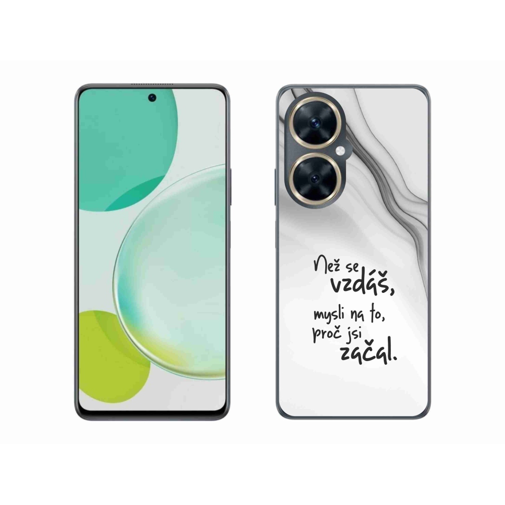 Gélový kryt mmCase na Huawei Nova 11i - citát 2 biele pozadie