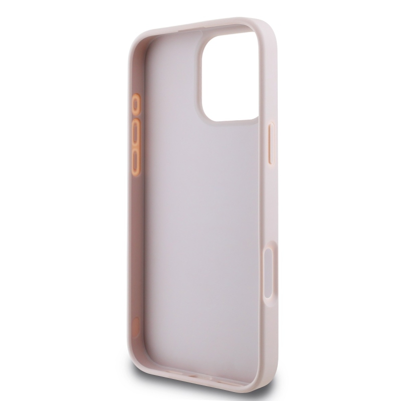 Guess PU 4G Metal Logo Zadný Kryt pre iPhone 16 Pro Max Pink