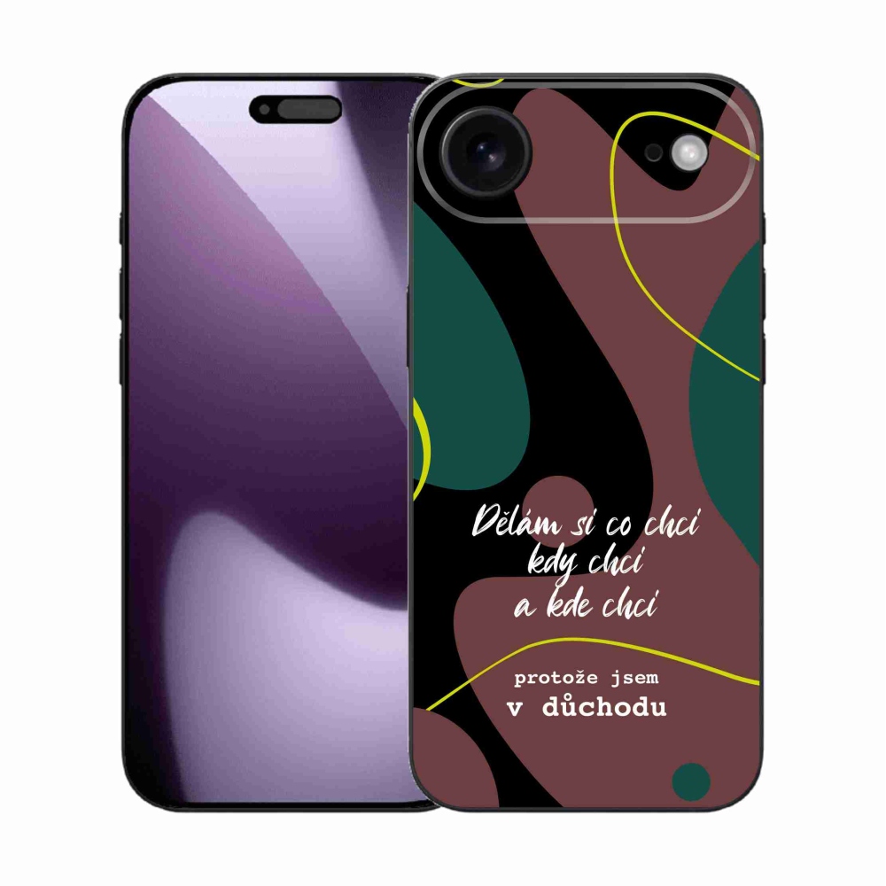 Gélový kryt mmCase na iPhone 17 Air - vtipný text 10 čierne pozadie
