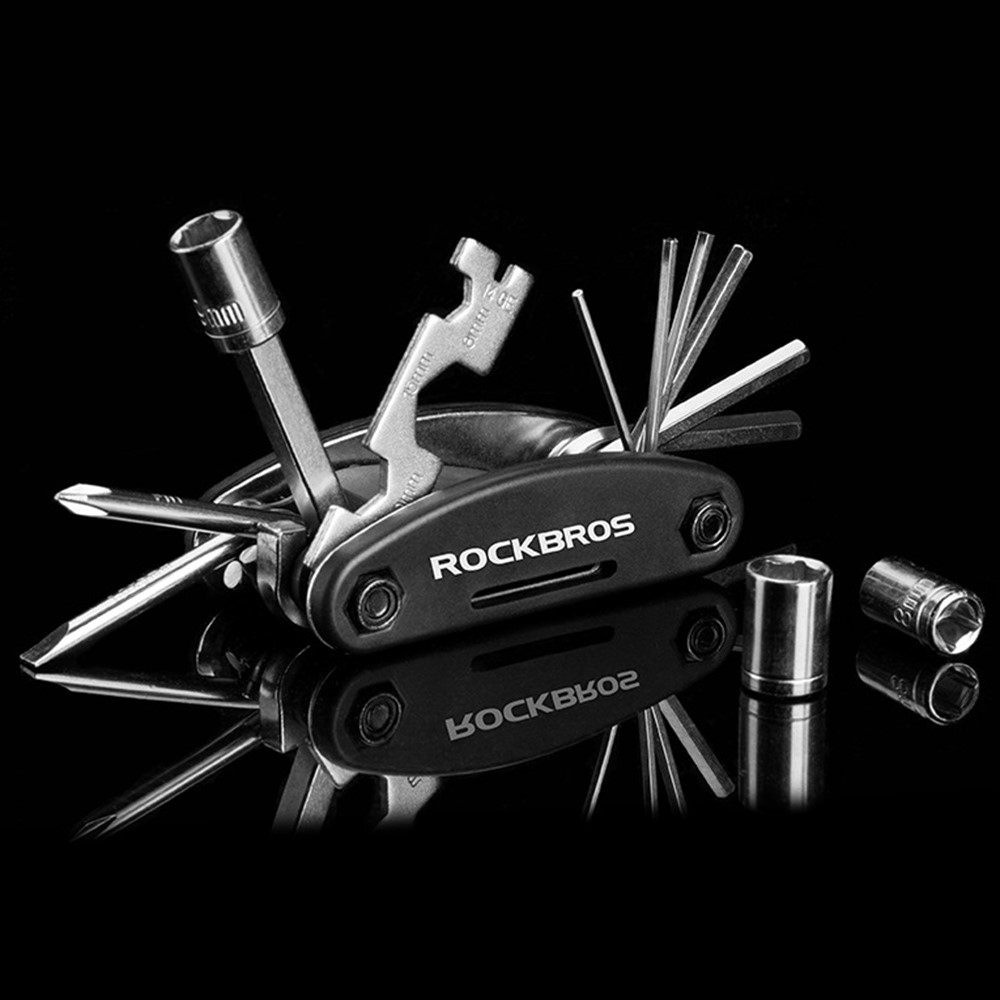 Kompaktné cyklistické náradie 16 v 1 na rýchle opravy bicykla