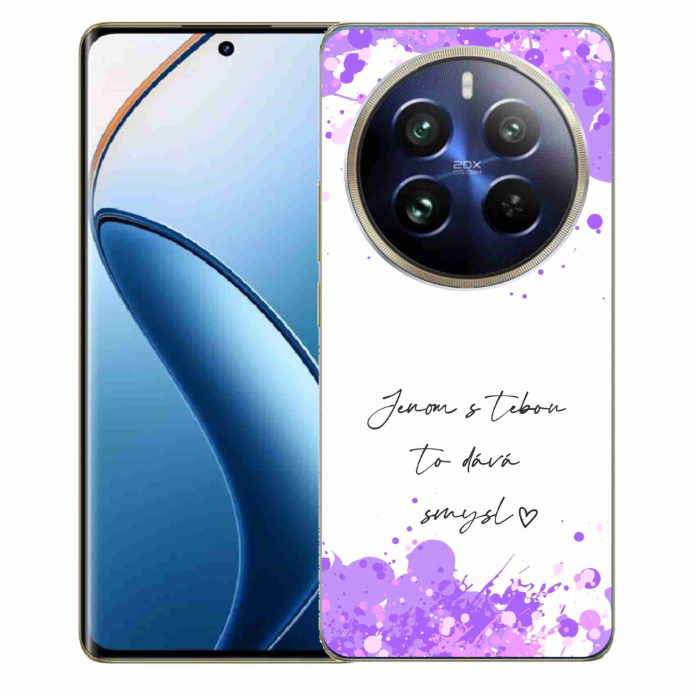 Gélový kryt mmCase na Realme 12 Pro 5G/12 Pro+ 5G - zamilovaný text biele pozadie