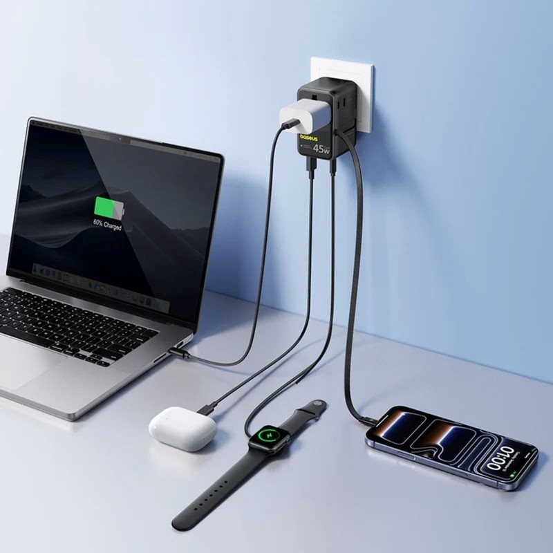 Baseus PicoGo AG11 Fast Universal 45W Travel Charger Cosmic Black