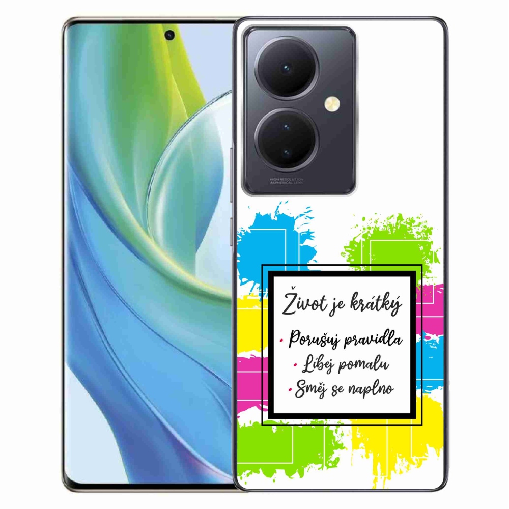 Gélový kryt mmCase na Vivo V29 Lite 5G - citát 5 biele pozadie