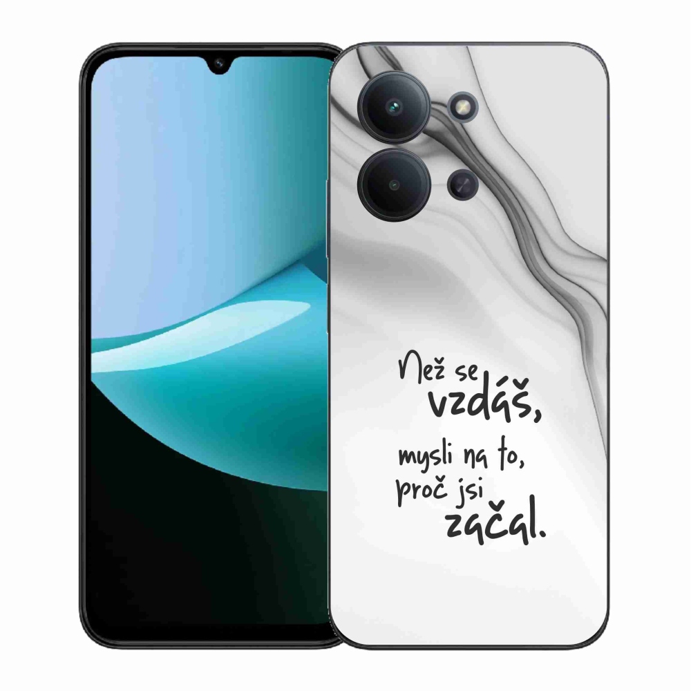 Gélový kryt mmCase na Xiaomi Redmi 15C 4G (171mm)/Poco C85 4G (171mm) - citát 2 biele pozadie