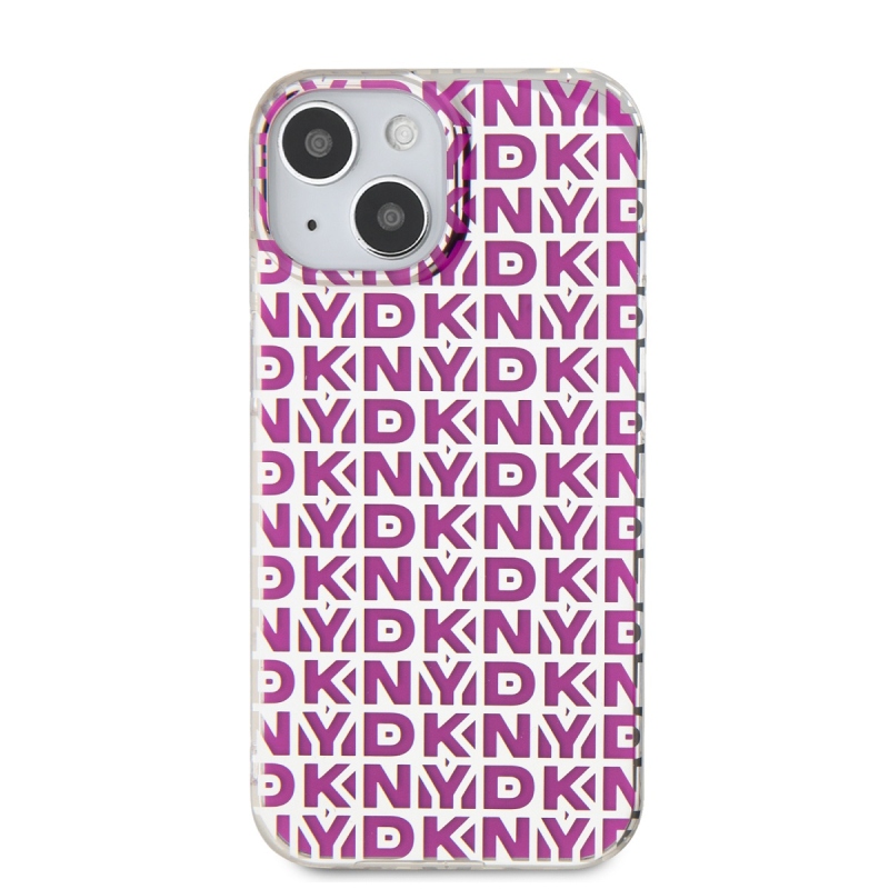 DKNY PC/TPU Repeat Pattern Zadný Kryt pre iPhone 15 Pink