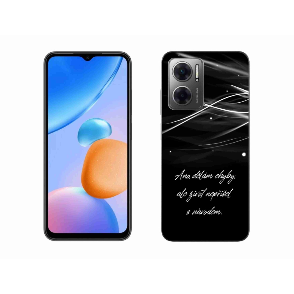 Gélový kryt mmCase na Xiaomi Redmi 10 5G - citát čierne pozadie