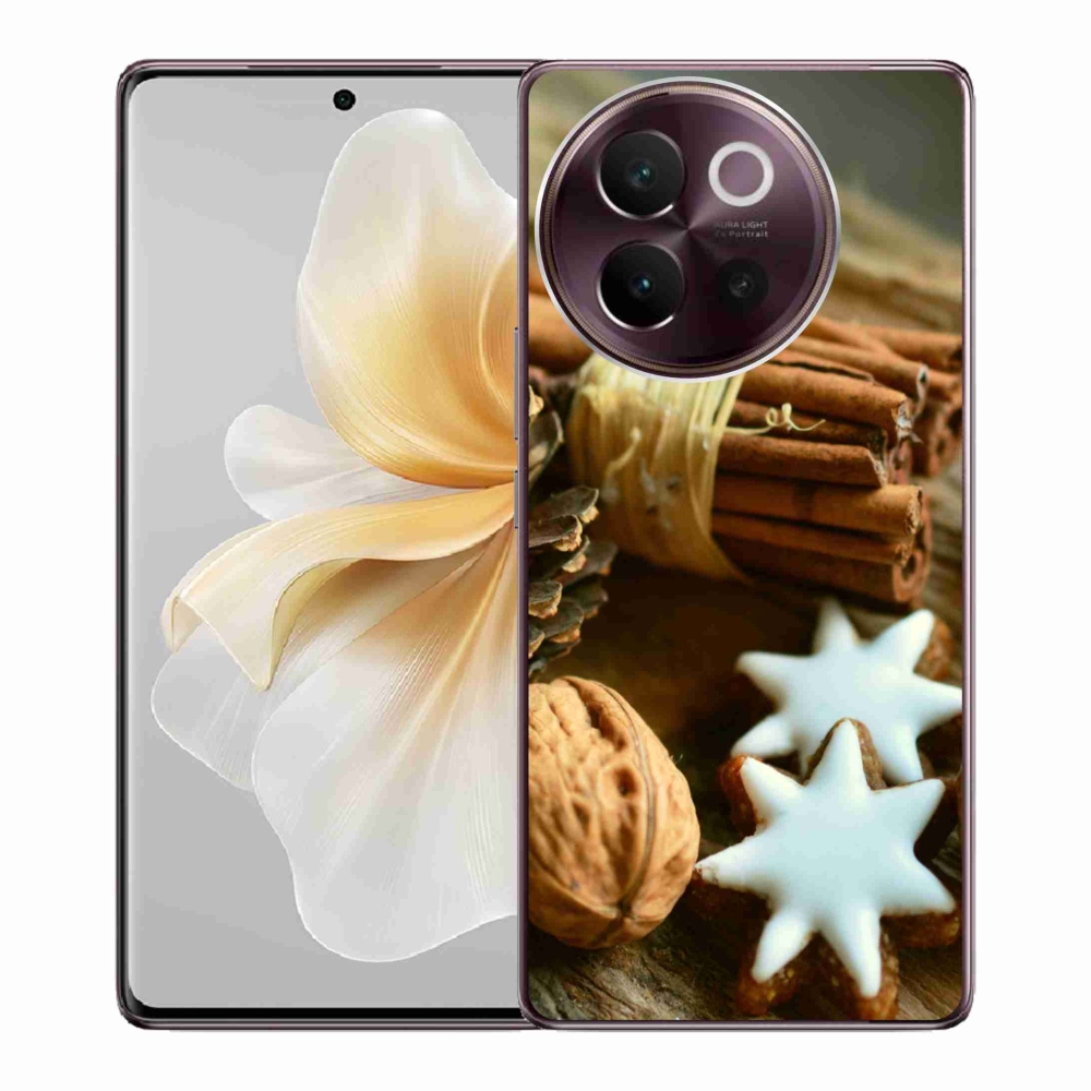 Gélový kryt mmCase na Vivo V40 Lite 5G - škorica a perníčky