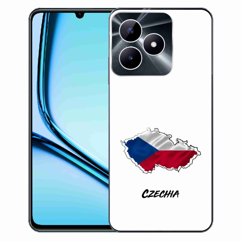 Gélový kryt mmCase na Realme Note 50 - Czechia biele pozadie