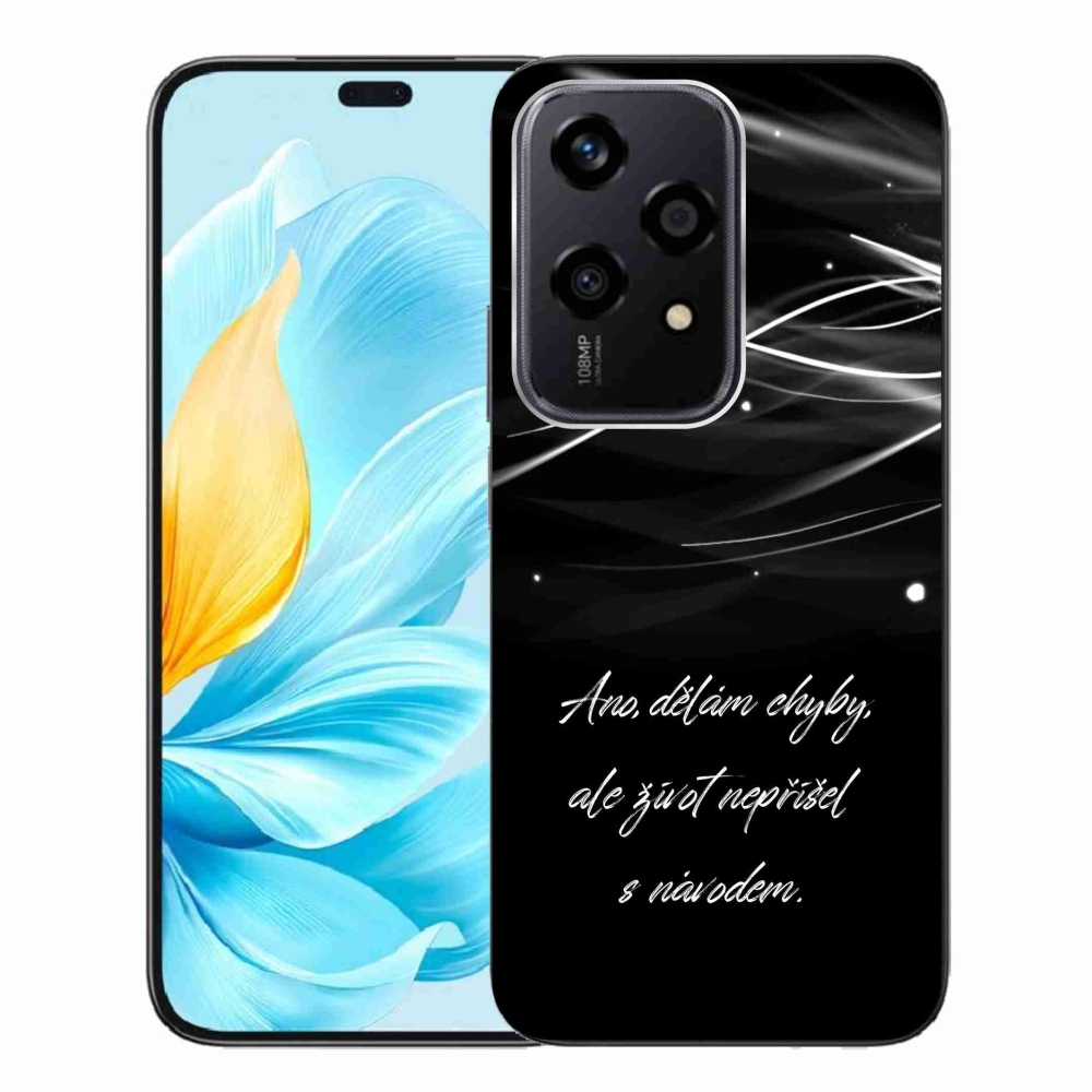 Gélový kryt mmCase na Honor 200 Lite 5G - citát čierne pozadie