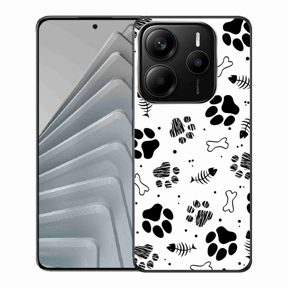 Gélový kryt mmCase na Xiaomi Redmi Note 14 5G - psie tlapky 1