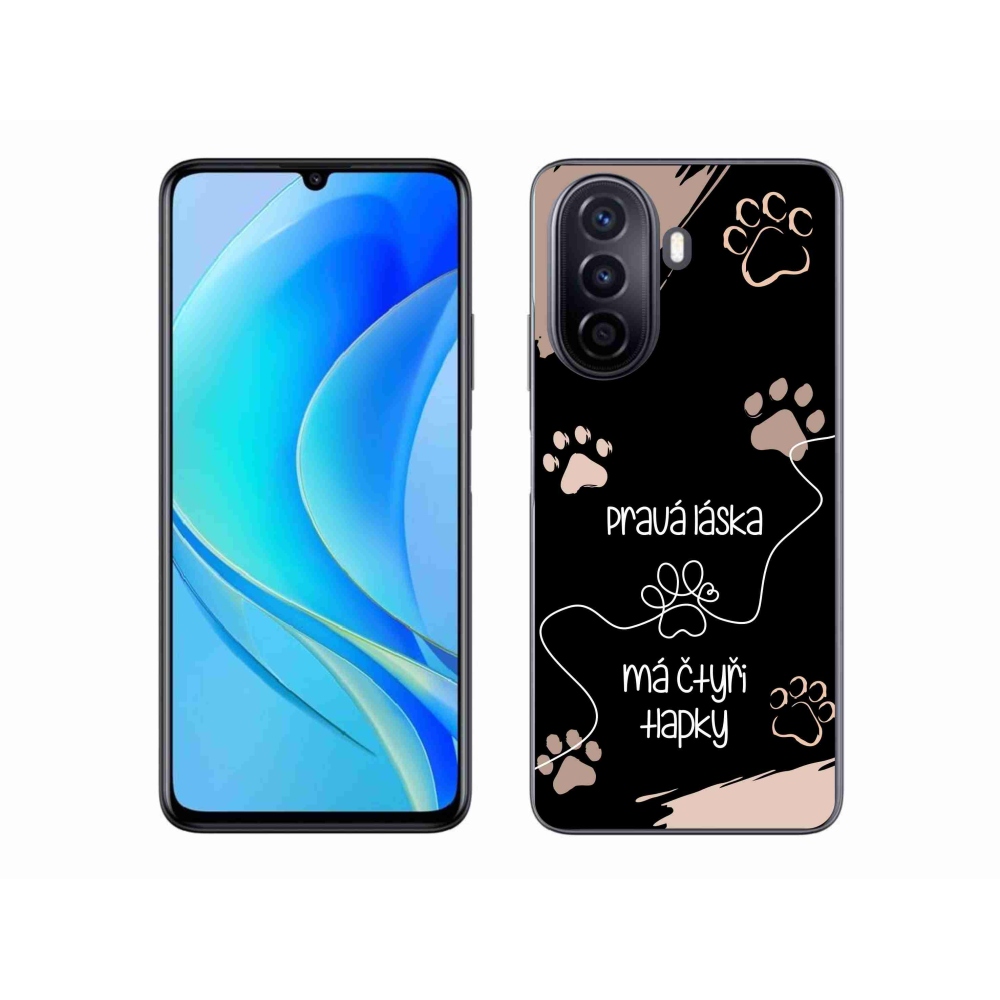 Gélový kryt mmCase na Huawei Nova Y70 - psí motív 1 čierne pozadie