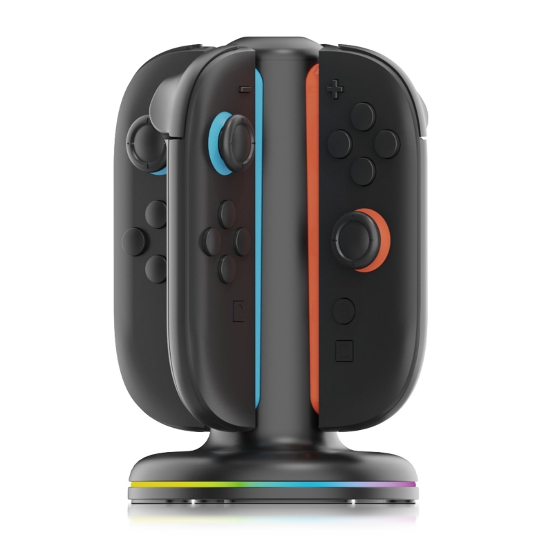 Nabíjacia stanica iPega SW2052 s RGB pre ovládače JoyCon Nintendo Switch 2 Black
