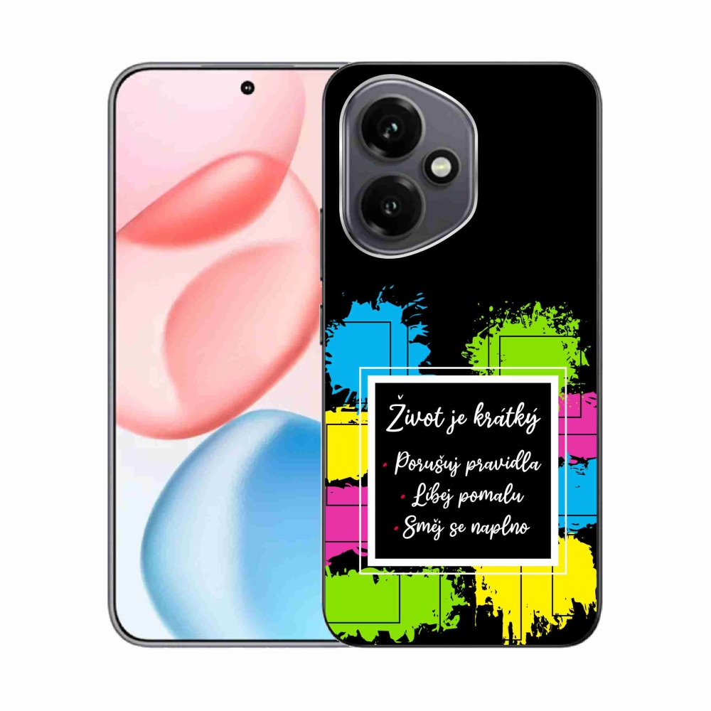 Gélový kryt mmCase na Honor 400 - citát 5 čierne pozadie