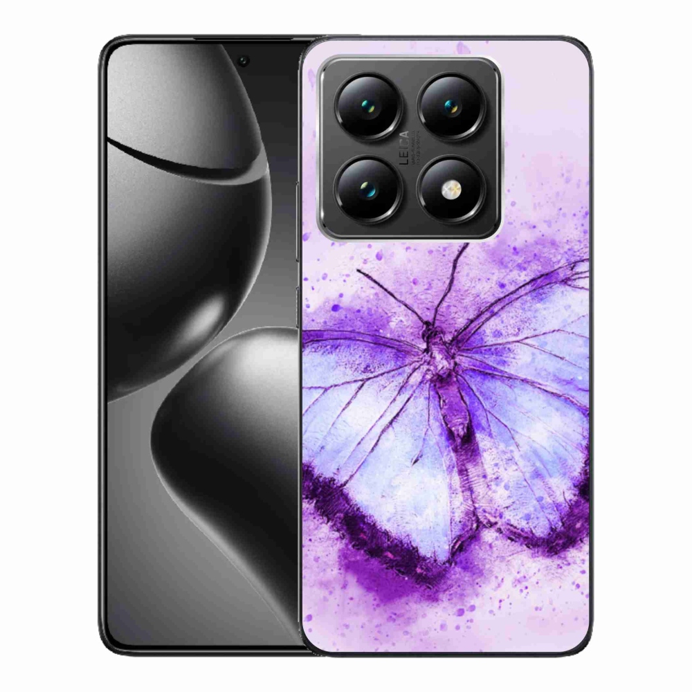 Gélový kryt mmCase na Xiaomi 14T - fialový motýľ