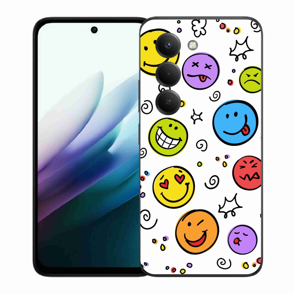 Gélový kryt mmCase na Xiaomi Redmi 15 4G/5G (171mm) - smajlíci