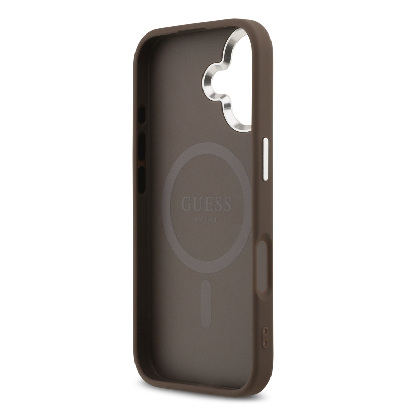 Zadný kryt Guess 4G MagSafe pre iPhone 17 Brown