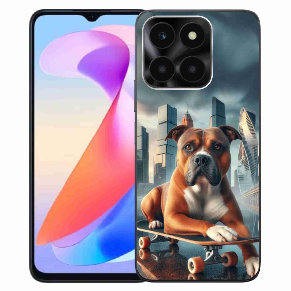 Gélový kryt mmCase na Honor X6a - pes na skateboarde