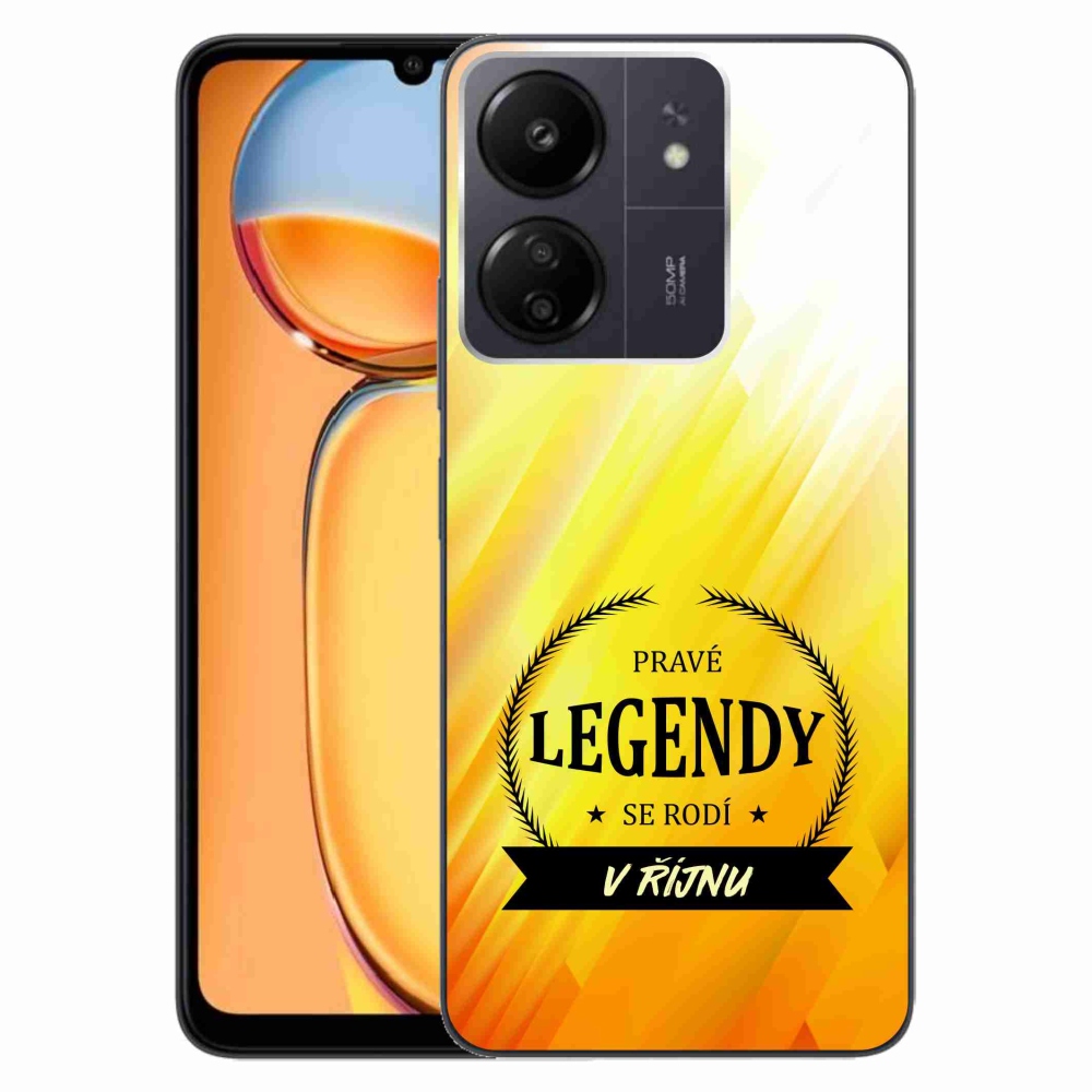 Gélový kryt mmCase na Xiaomi Poco C65/Redmi 13C - legendy v októbri žlté pozadie