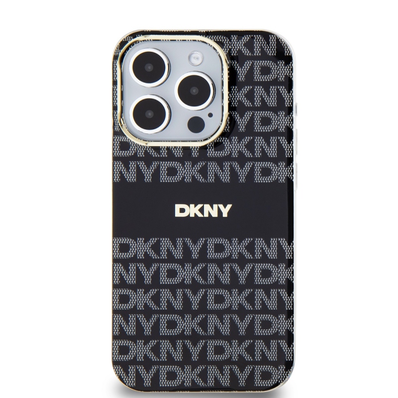 DKNY PC/TPU Repeat Pattern Tonal Stripe Magsafe Zadný Kryt pre iPhone 15 Pro Max Black