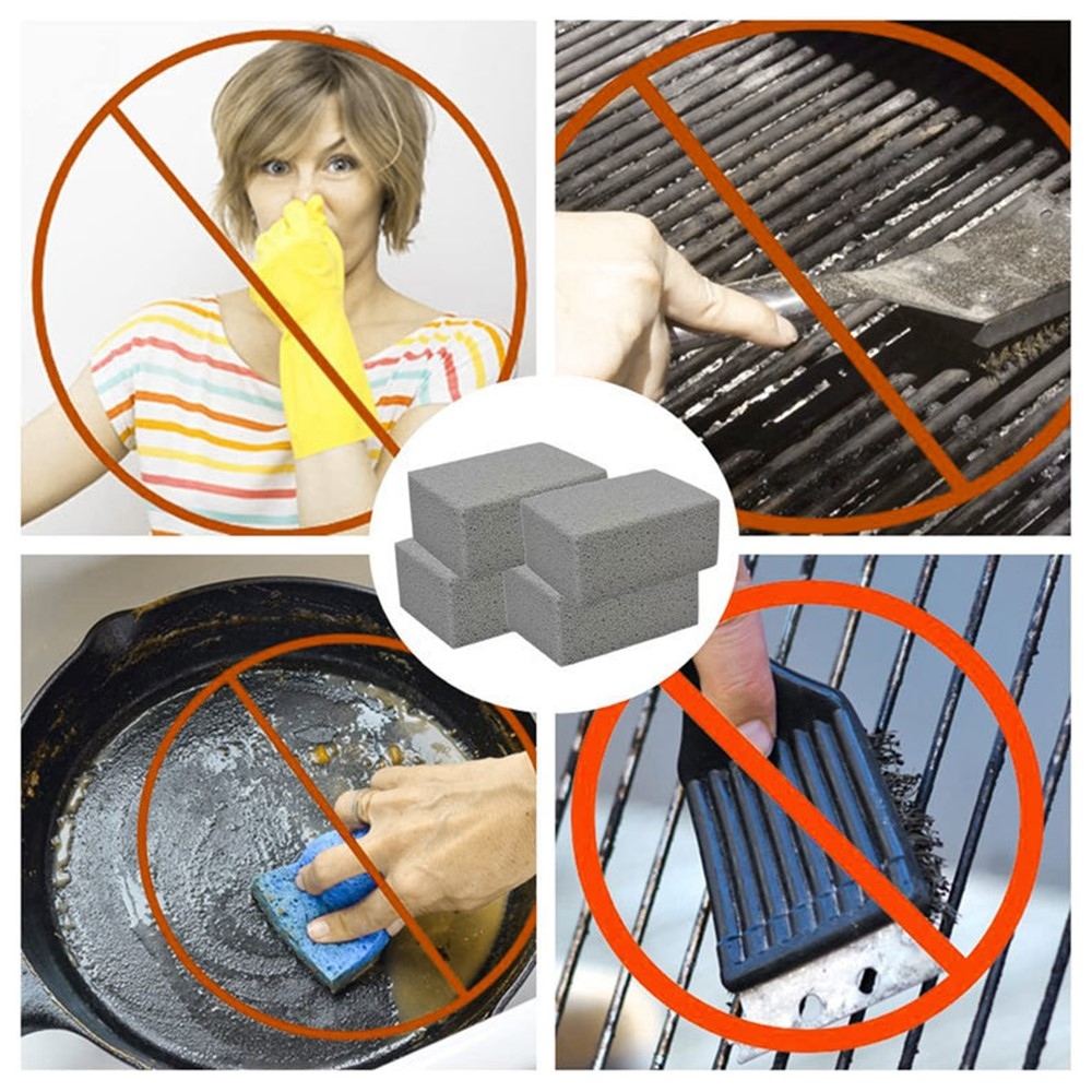 BBQ čistiaci blok na grilovacie rošty na odstránenie pripálenín 10 × 7 × 4 cm