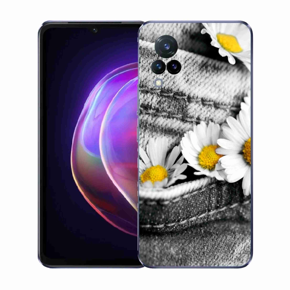 Gélový kryt mmCase na Vivo V21 4G/5G - margarétky