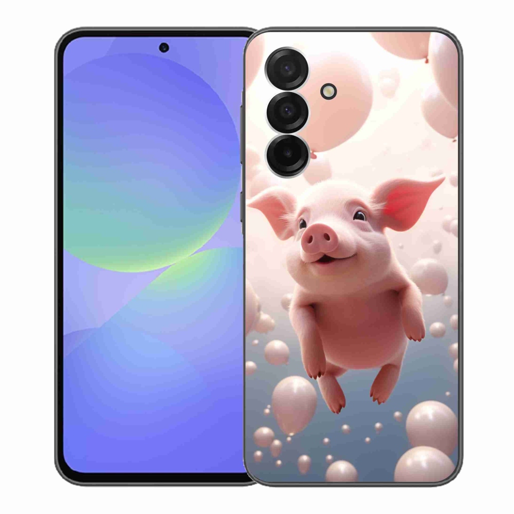 Gélový kryt mmCase na Samsung Galaxy A36 5G - prasiatko s balónikmi