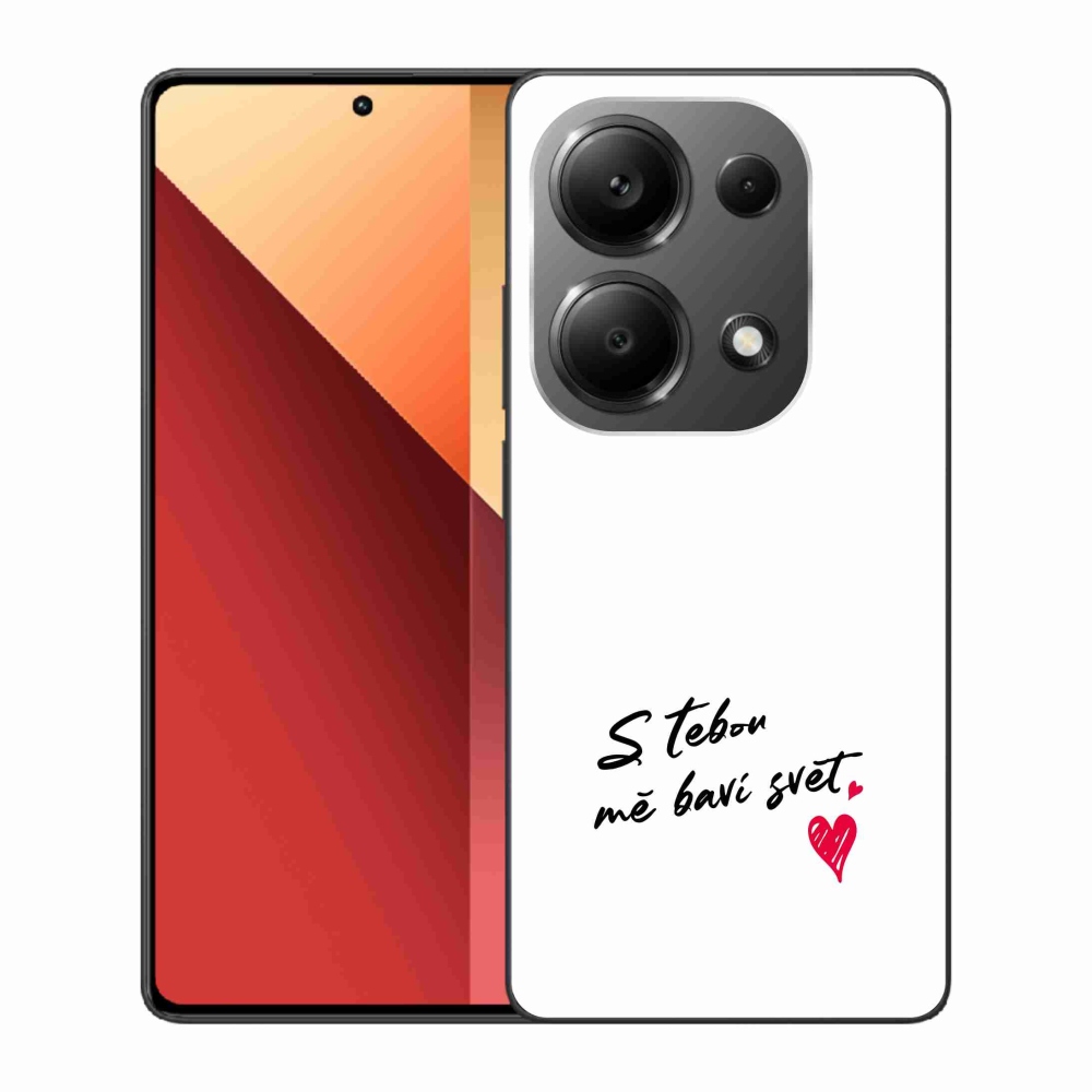 Gélový kryt mmCase na Xiaomi Redmi Note 13 Pro 4G/Poco M6 Pro - zamilovaný text 1 biele pozadie
