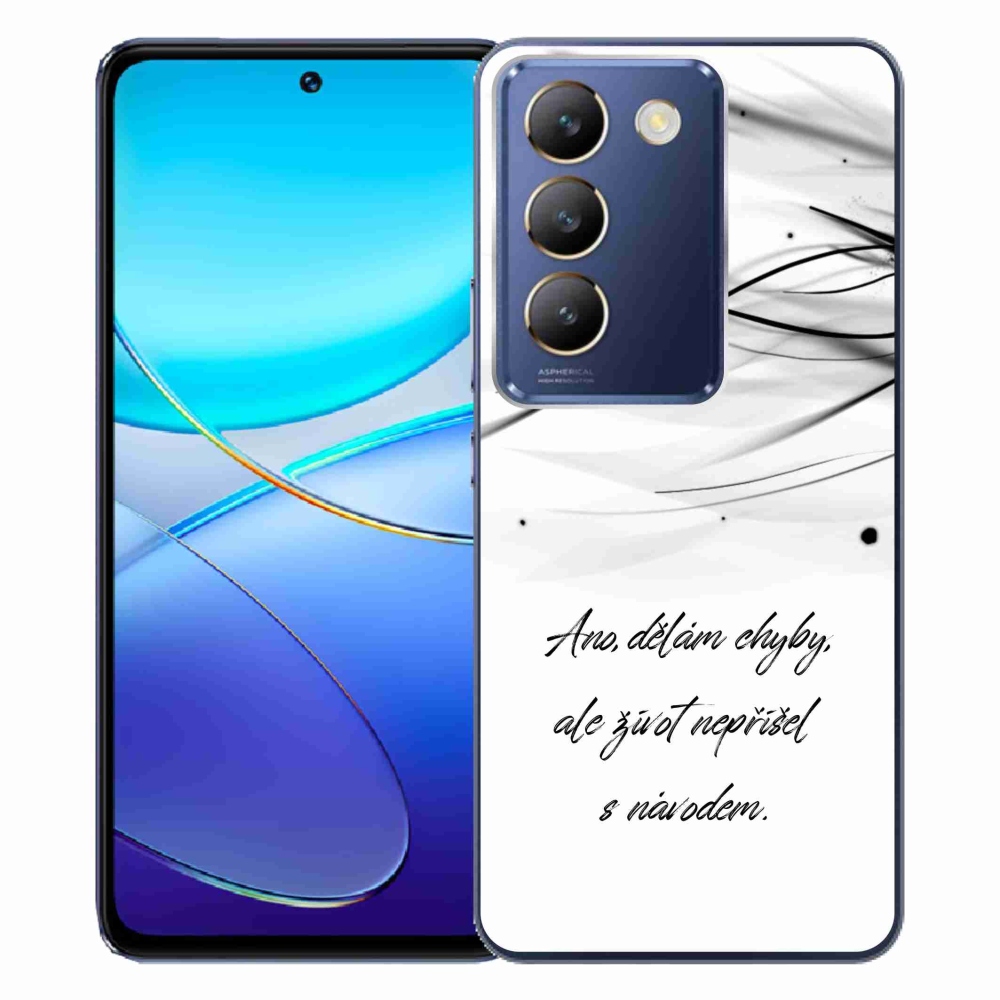 Gélový kryt mmCase na Vivo V40 SE 4G/5G - citát biele pozadie