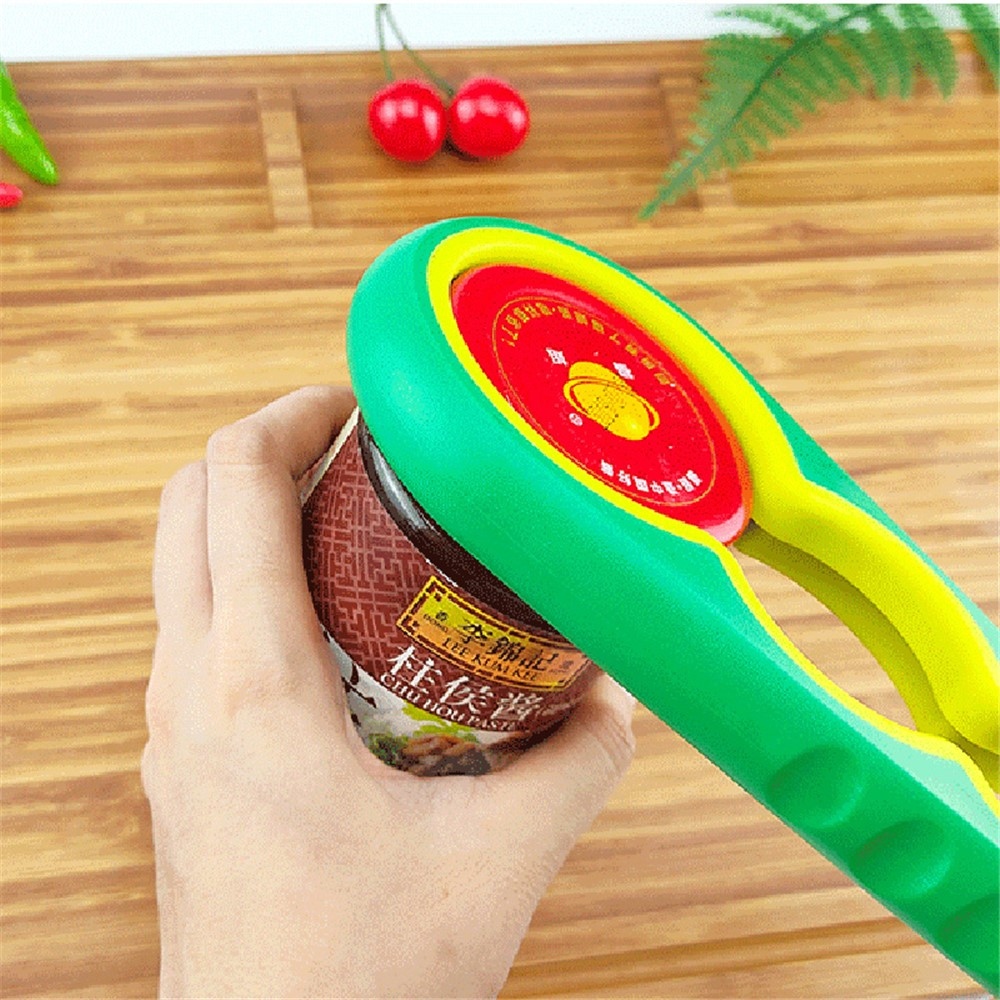 Univerzálny multifunkčný otvárač fliaš a viečok 4 v 1 zelený