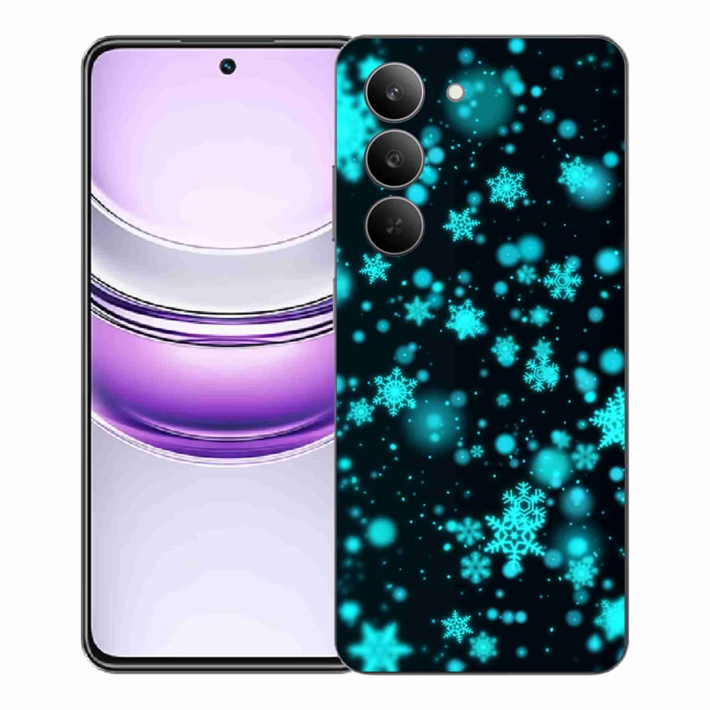 Gélový kryt mmCase na Realme 14x 5G - snehové vločky 1