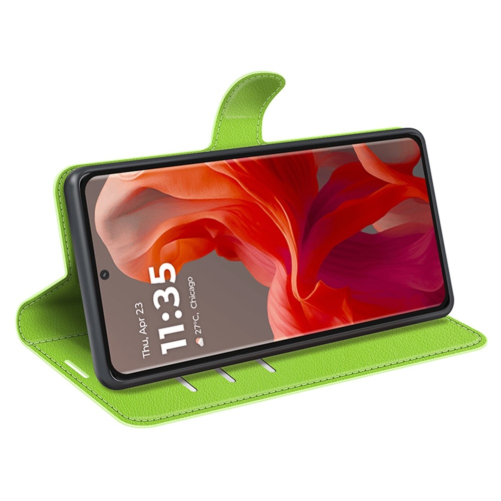 Litchi knižkové púzdro na Motorola Moto G85 5G - zelené