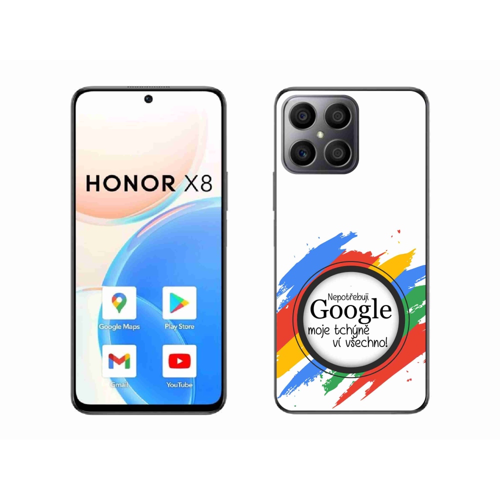Gélový kryt mmCase na Honor X8 4G - svokra vie všetko biele pozadie