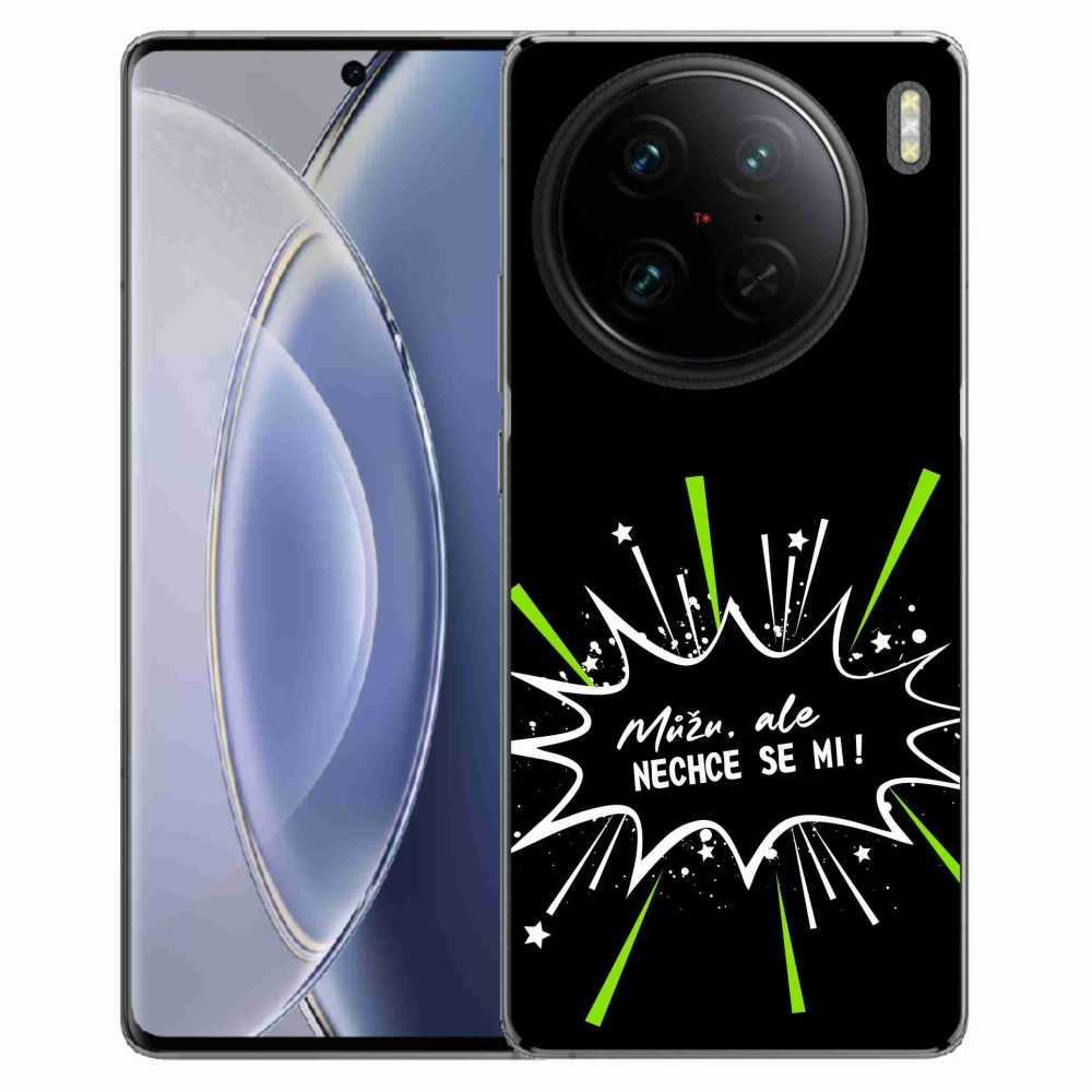 Gélový kryt mmCase na Vivo X90 Pro - vtipný text 11 čierne pozadie