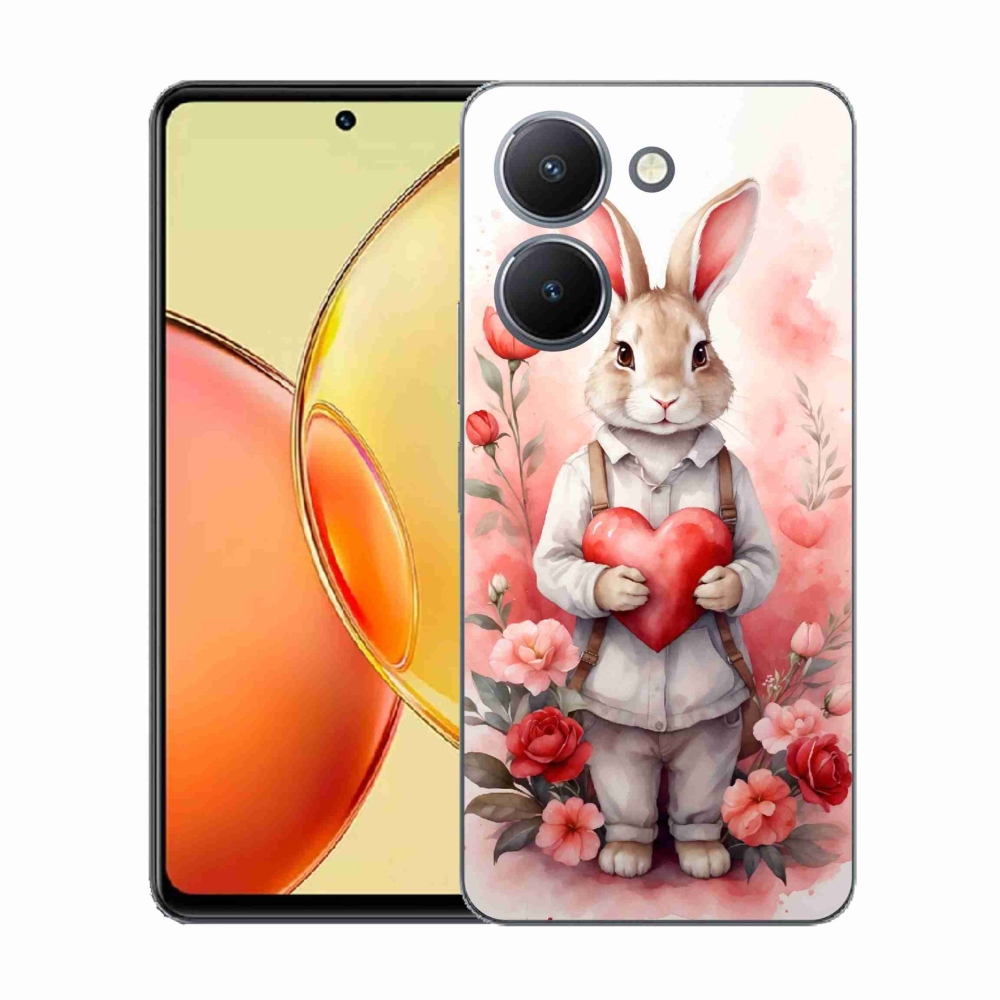 Gélový kryt mmCase na Vivo Y36 - zajac so srdiečkom