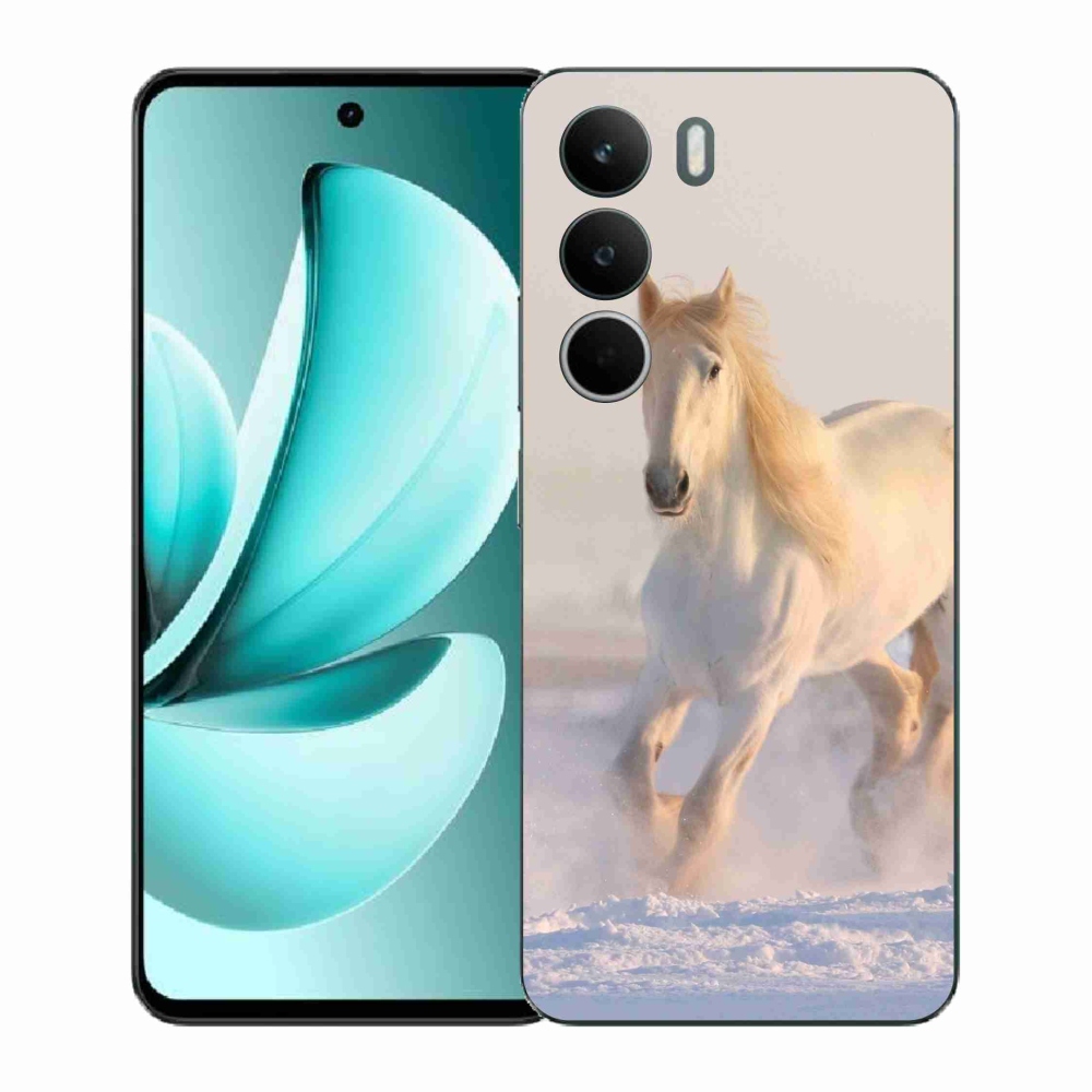 Gélový kryt mmCase na Realme C71 - kôň v snehu