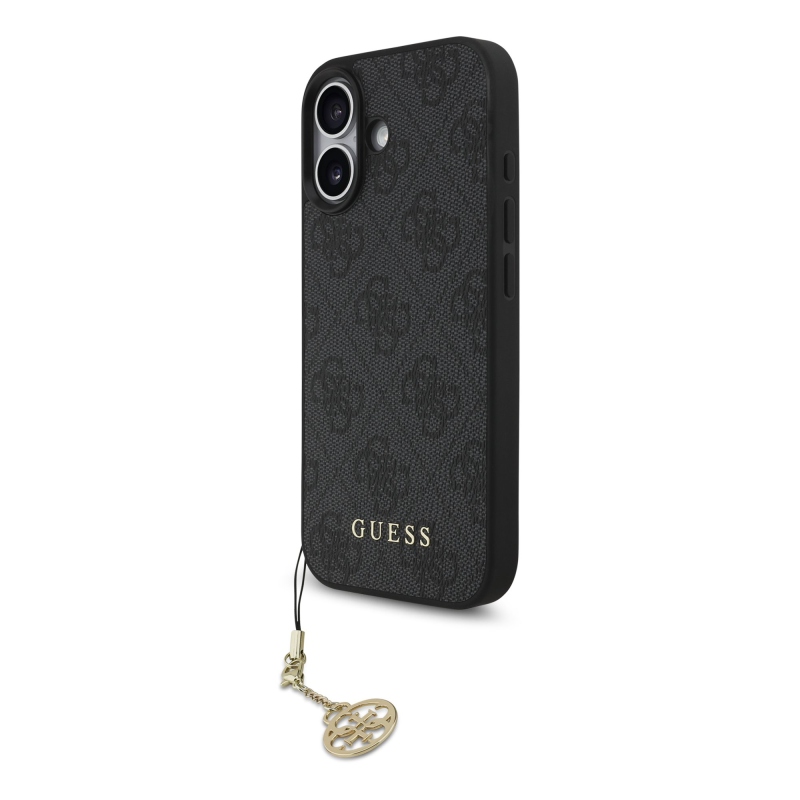 Guess 4G Charm Zadný Kryt pre iPhone 17 Tone on Tone Grey