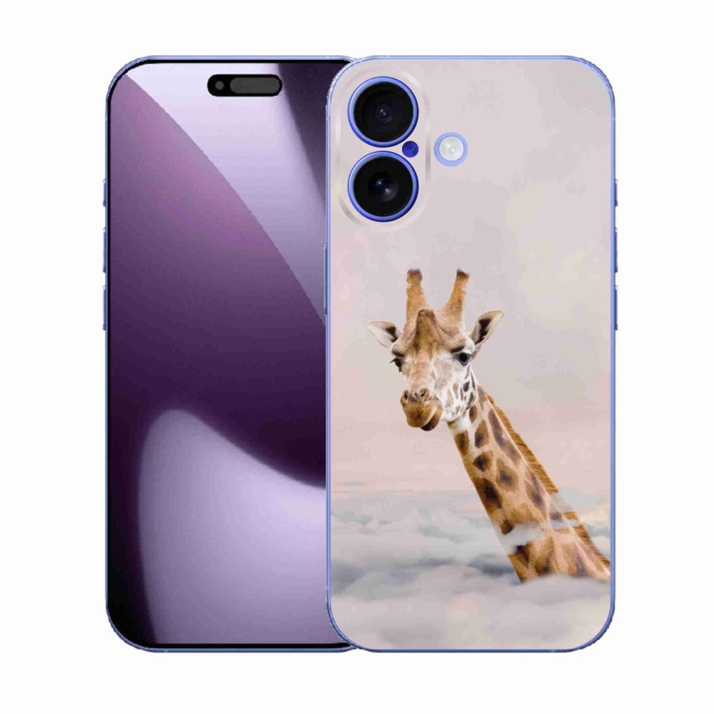 Gélový kryt mmCase na iPhone 17 - žirafa v oblakoch