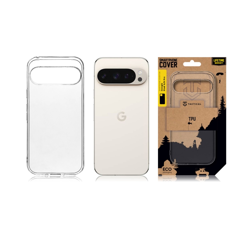 Tactical TPU Kryt pre Google Pixel 9/9 Pro Transparent