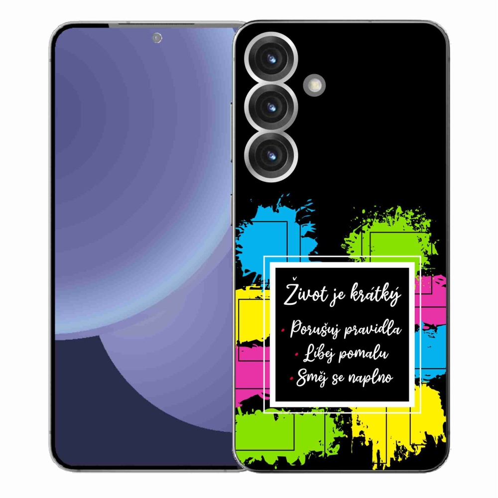 Gélový kryt mmCase na Samsung Galaxy S25+ - citát 5 čierne pozadie