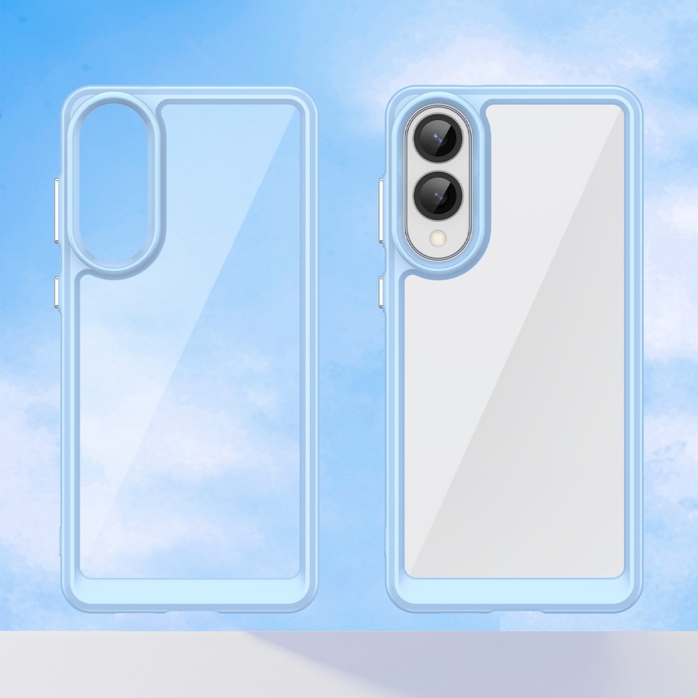 Gélový obal s pevným chrbtom na Samsung Galaxy S25 Edge - modrý